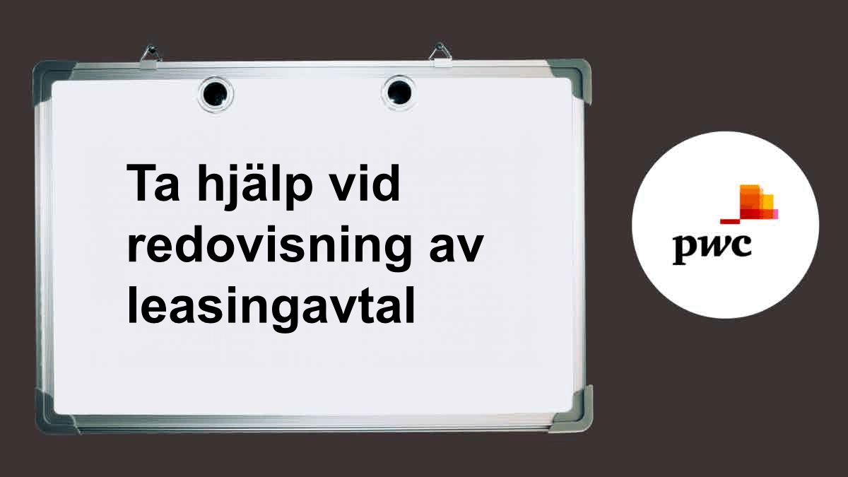 Ta hjälp vid redovisning av leasingavtal